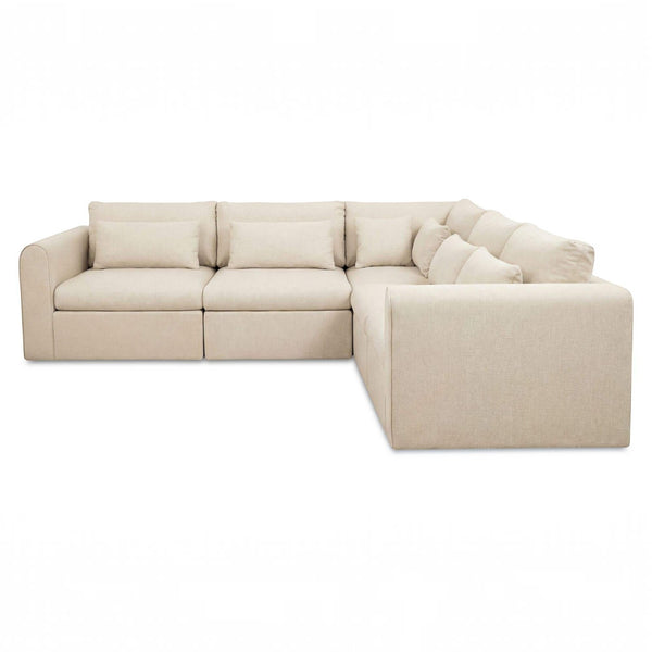 Interlocking Modular L Sectional Light Beige