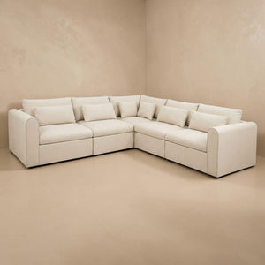 Interlocking Modular L Sectional Light Beige