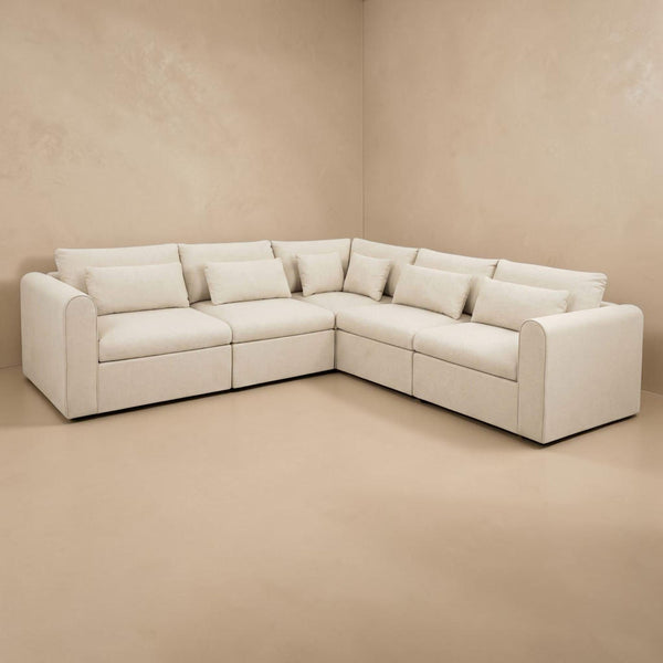 Interlocking Modular L Sectional Light Beige