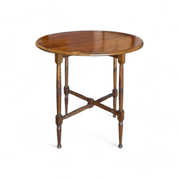 vintage wood drop leaf occasional table 