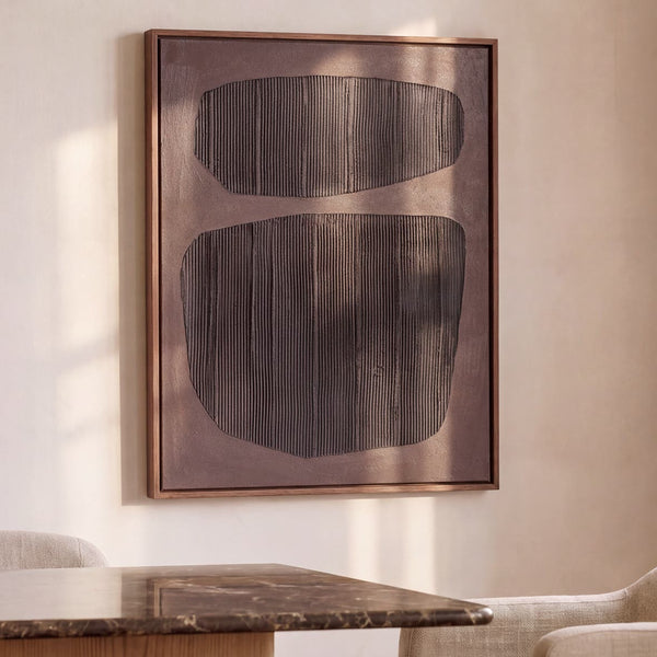 Uma Framed Painting Deep Purple Palette, 26" x 34"