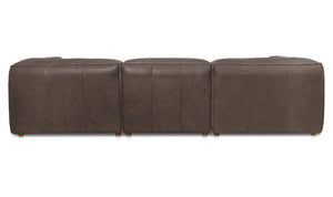 Form Lounge Modular Sectional Slate Brown Leather