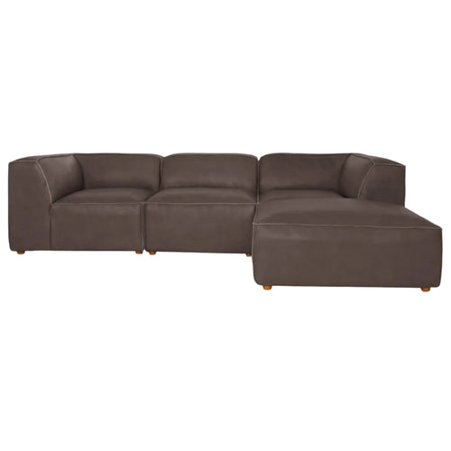 Form Lounge Modular Sectional Slate Brown Leather