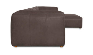 Form Lounge Modular Sectional Slate Brown Leather