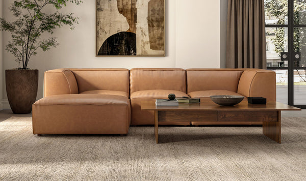 Form Lounge Modular Sectional Sonoran Tan Leather