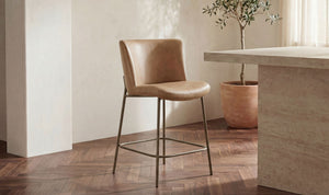 Early Counter Stool Tan Leather