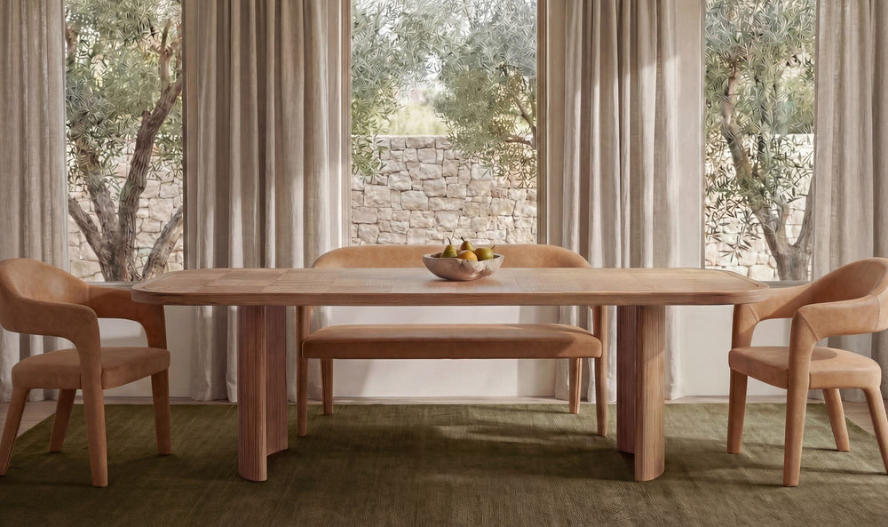 Martens Dining Bench Tan Leather