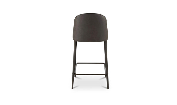 Burton Counter Stool Grey Vegan Leather