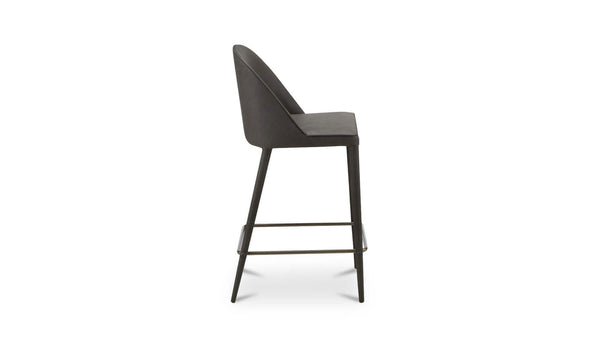 Burton Counter Stool Grey Vegan Leather