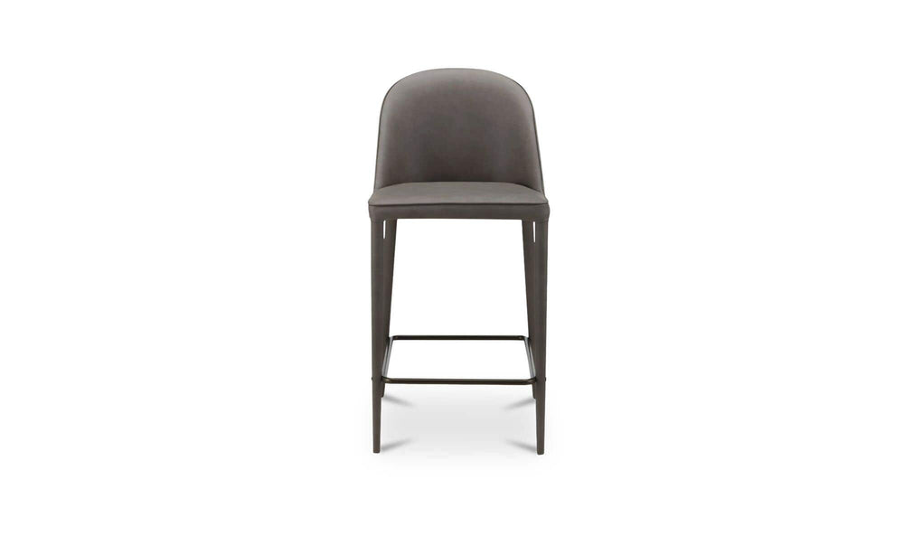 Burton Counter Stool Grey Vegan Leather