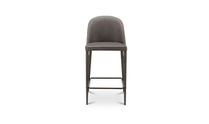 Burton Counter Stool Grey Vegan Leather