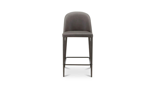 Burton Counter Stool Grey Vegan Leather