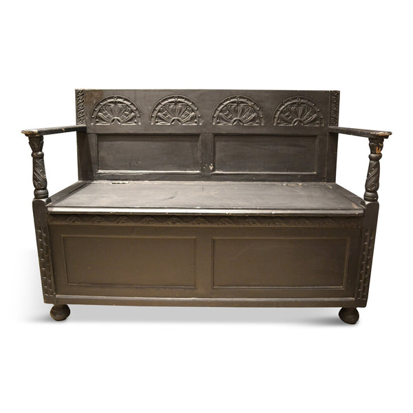 Vintage Black Storage Bench