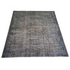 vintage Turkish serapi grey and blue rug