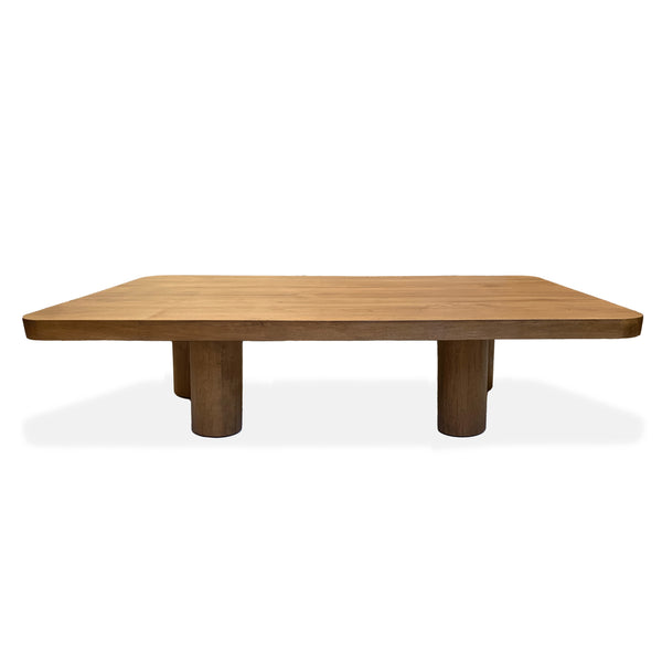 Modern wood coffee table made from sustainable alder wood available in custom dimensions.