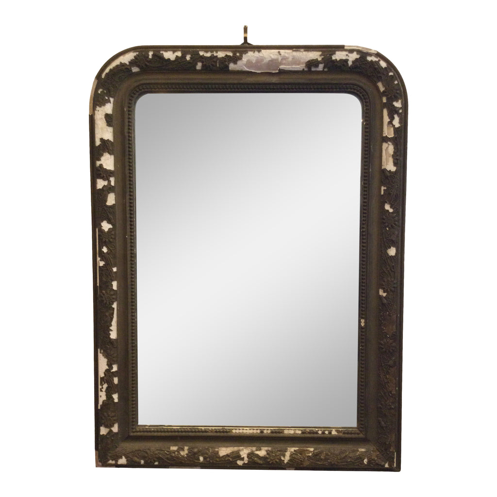 distressed vintage mirror gesso frame 