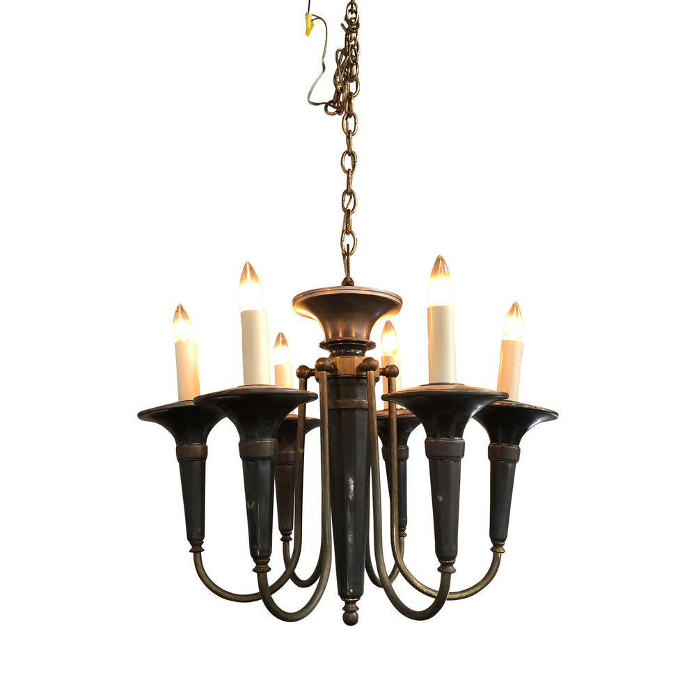 Vintage Deco Chandelier 20.5”W x 18”H