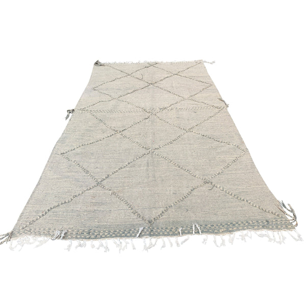 Off White vintage Moroccan Zanafi area rug