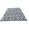 Large grey and white kilim area rug inspired by Scandinavian design