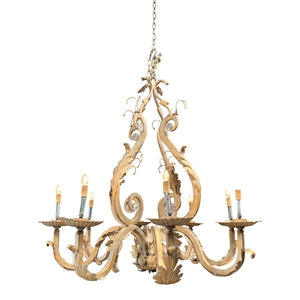 Vintage Gilded Chandelier 34”Di x 44”H