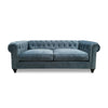 blue velvet custom chesterfield sofa made in los angeles