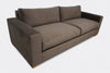 Three quarter view of extra deep custom Karl sofa made by deKor