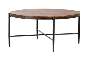 Wood and Steel Coffee Table