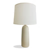 Cream ceramic table lamp with large shade. 