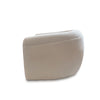 rounded back swivel chair in white eco friendly fabric
